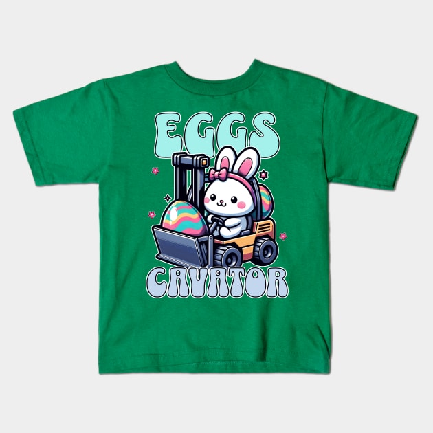 Eggs Cavetor Bunny Kids T-Shirt by Odetee